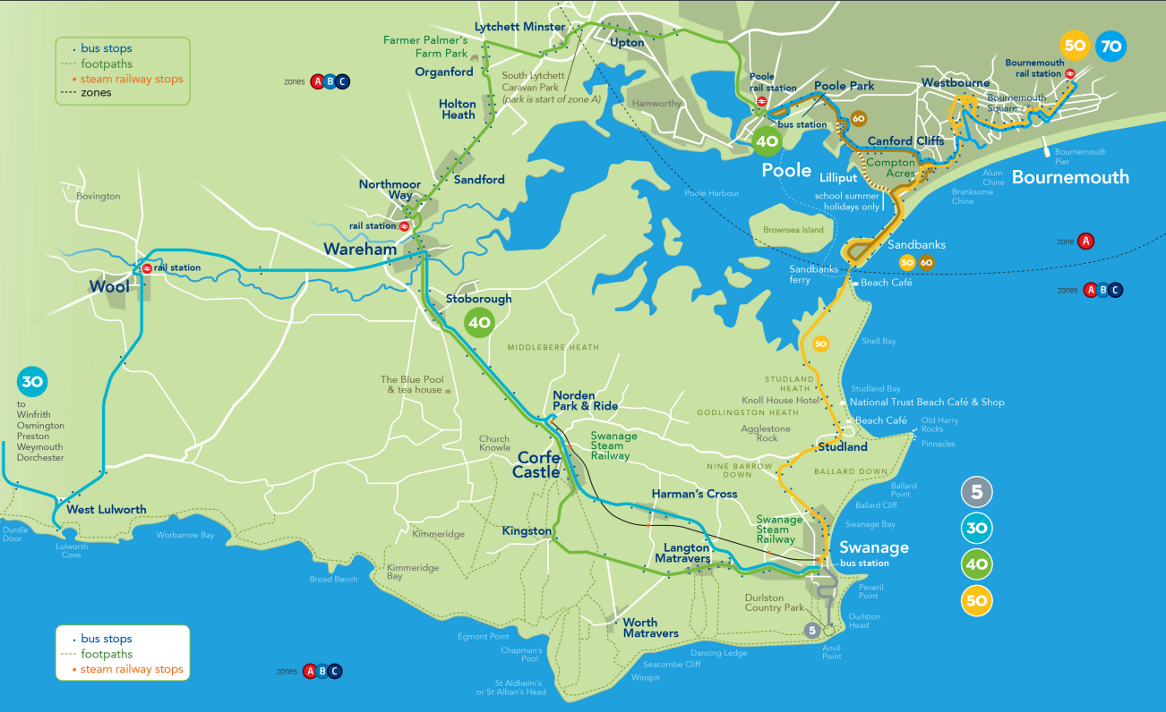Purbeck Breezer bus routes