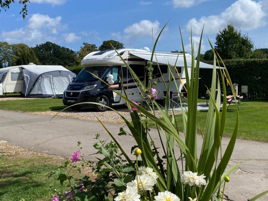 Superior hardstanding pitches at South Lytchett Manor near Poole