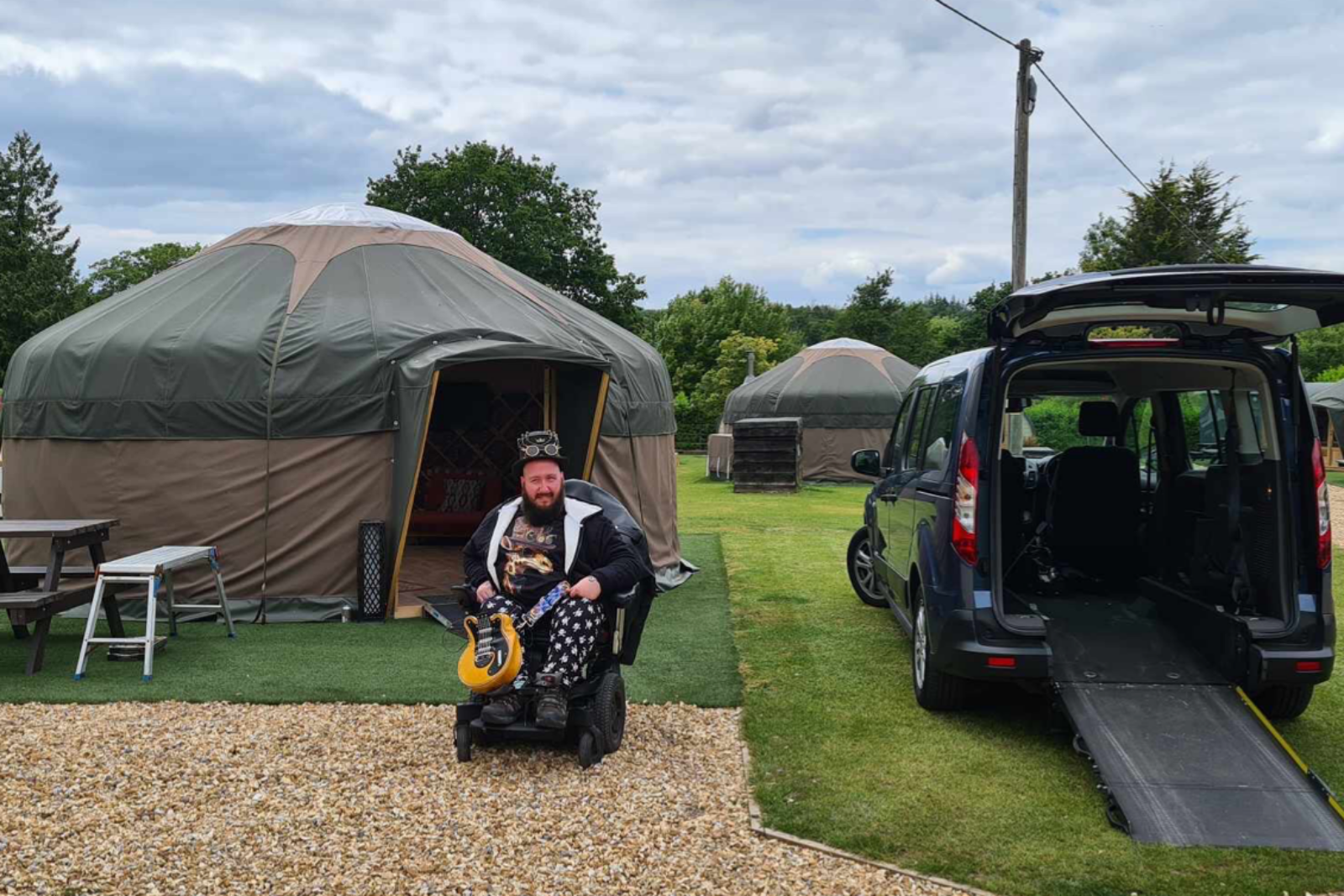 Accessible glamping experience