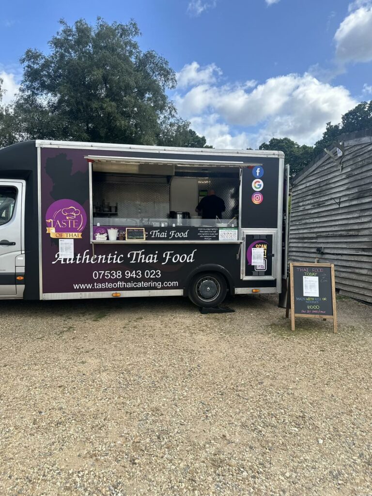 Taste of Thai catering van visiting South Lytchett Manor Poole