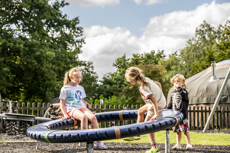 Roundabout fun at the playpark
