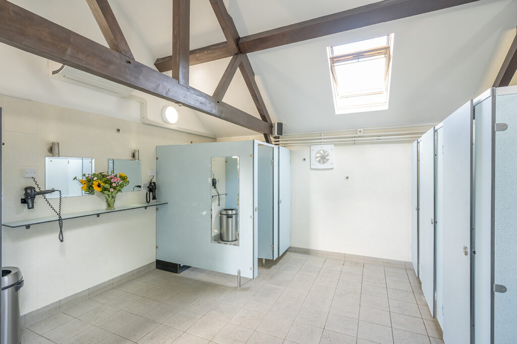 Award winning shower and toilets facilities at South Lytchett Manor