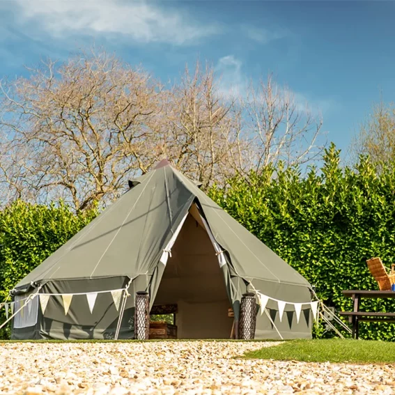 Luxury Nomadic Bell Tents at South Lychette Manor near Poole Dorset