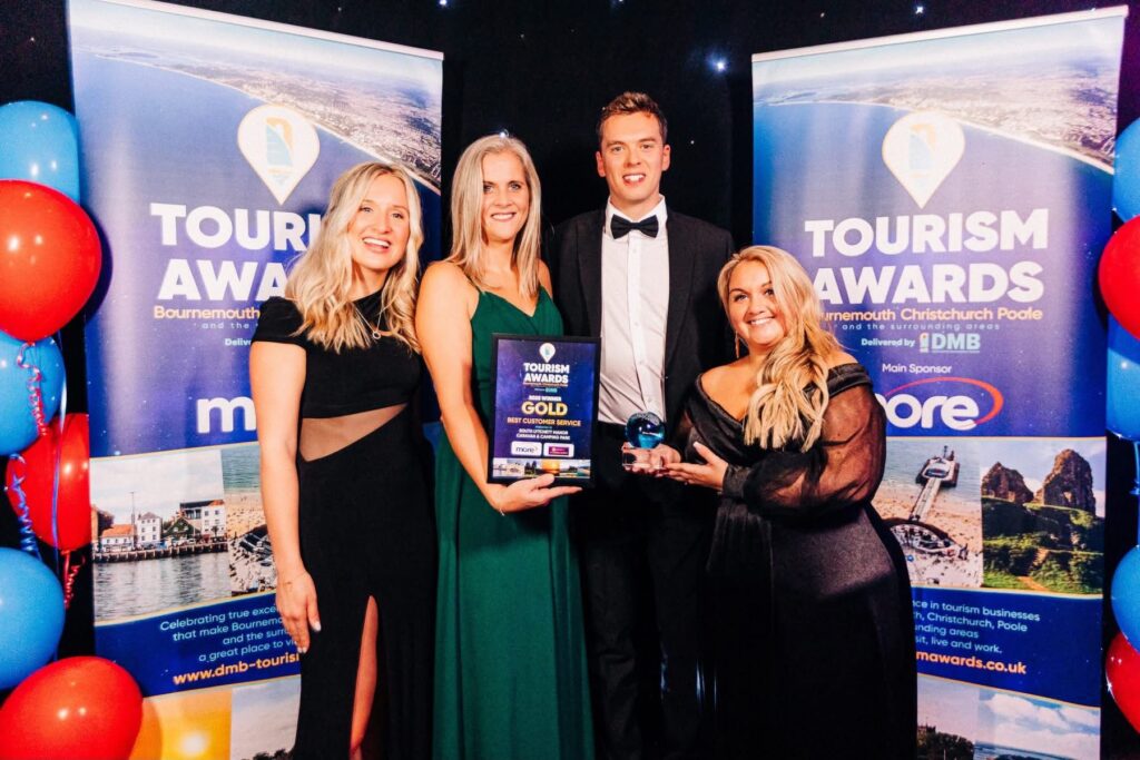 The South Lychett Manor Team win Gold for best customer service at DMB Aards