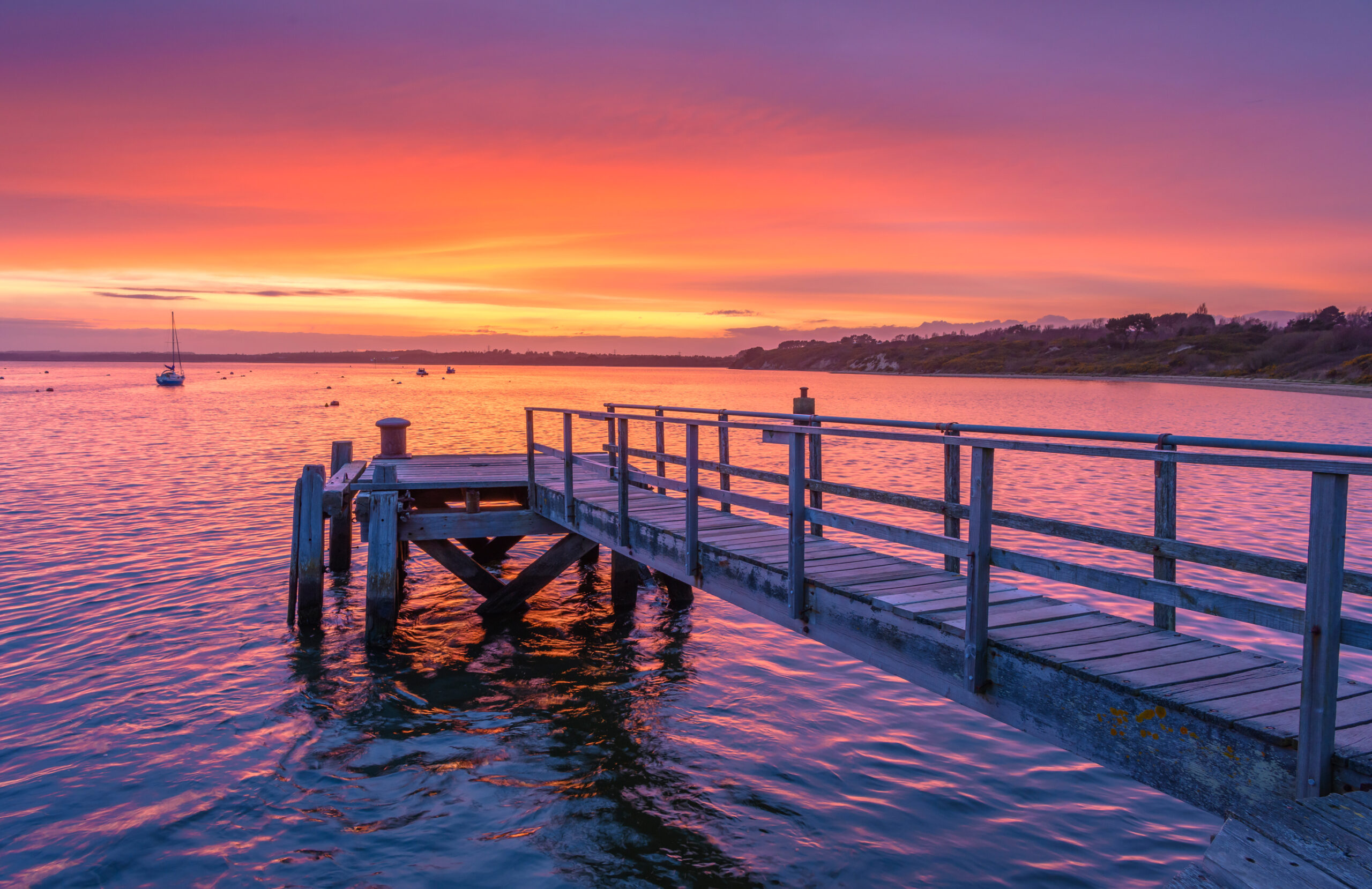 A beautiful sunset captured at Lake Pier Hamworthy Poole Dorset