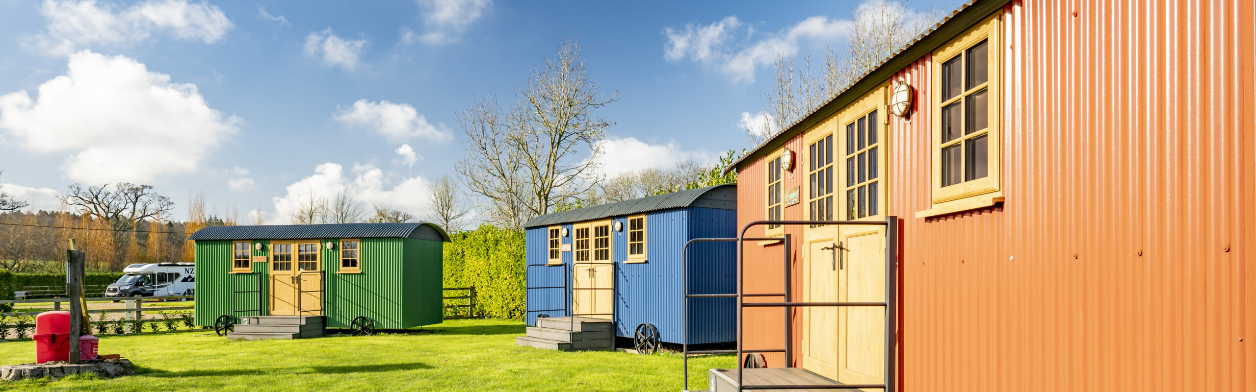 Hand-built shepherd's hut with traditional craftsmanship at South Lytchett Manor Dorset