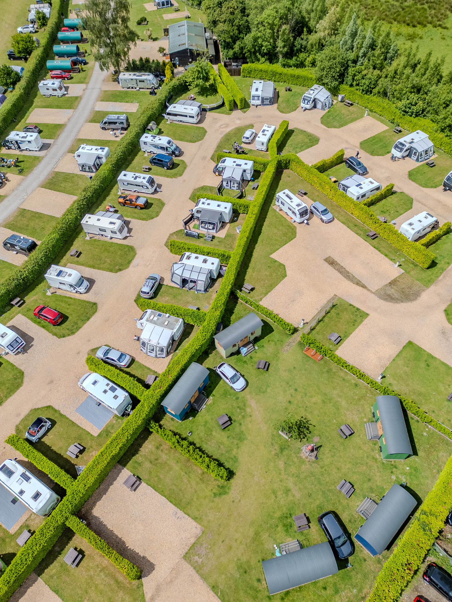 Fully serviced hardstanding pitches